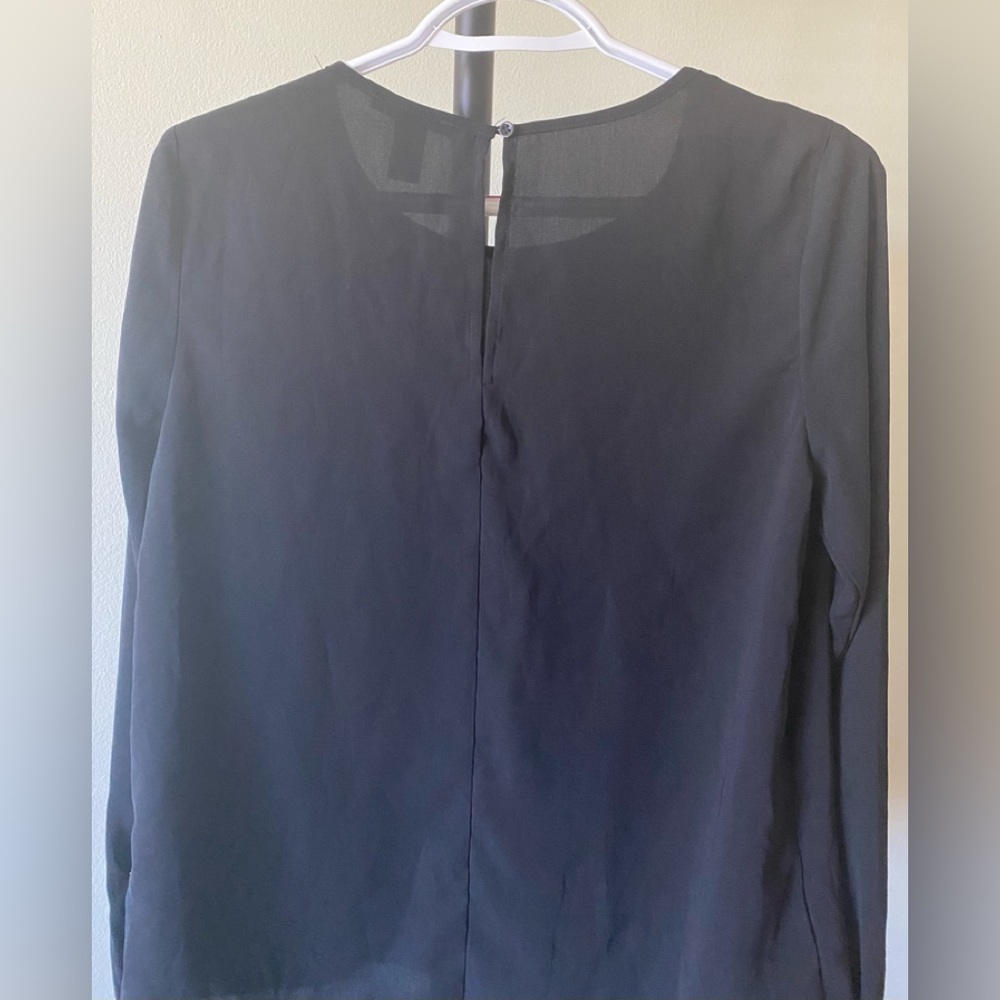 New, Forever21 long sleeve woven top, Size MEDIUM, Color BLACK - Picture 2 of 6